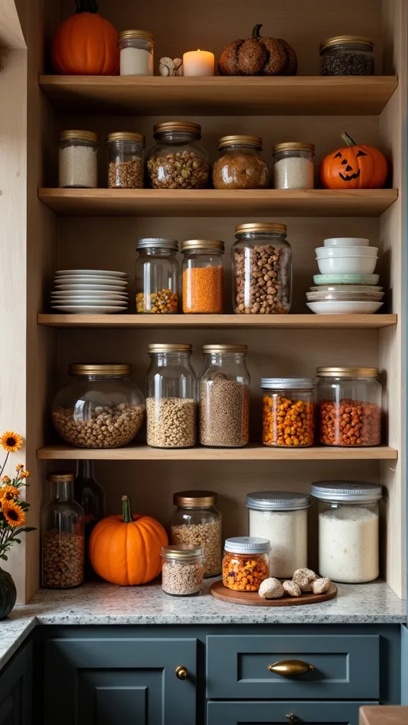 How can you bring Halloween into your pantry and still keep it organized?