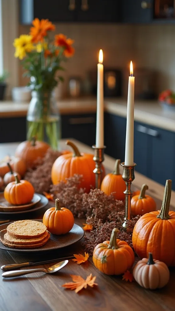 What’s a simple centerpiece for a kitchen island or table that isn’t cheesy?
