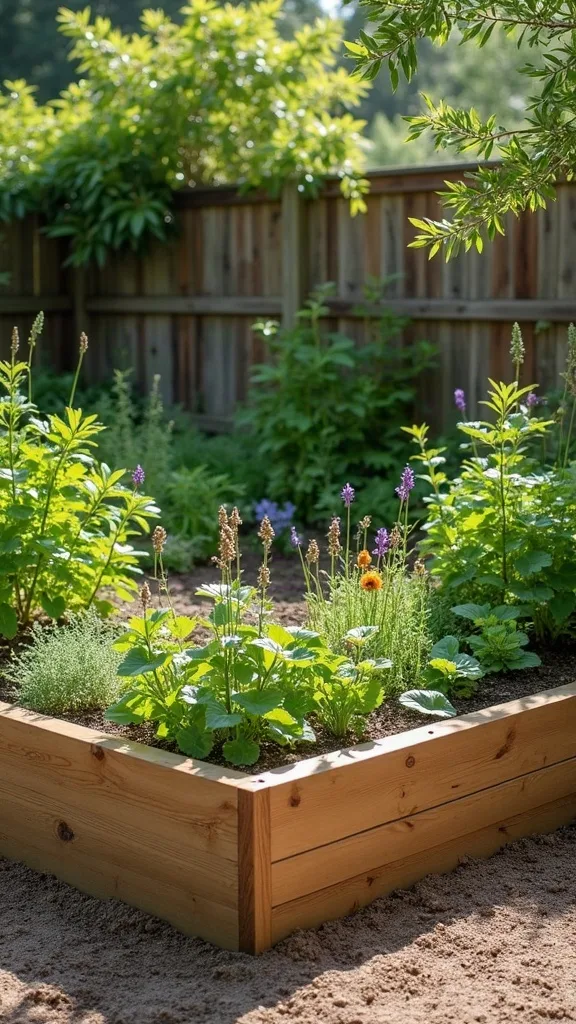 Corner “L” Raised Bed (turns wasted fence space into a feature)