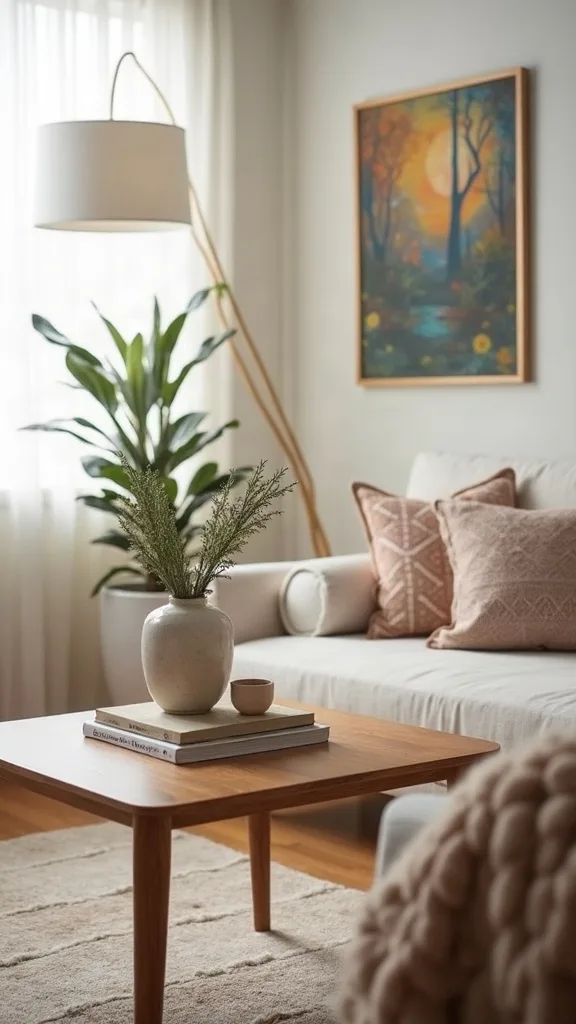 How do you make a coffee table look styled, not cluttered?