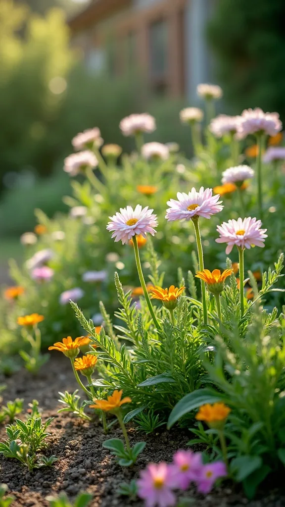 Herb + Flower Mix Bed (pretty, useful, and drought-friendly)