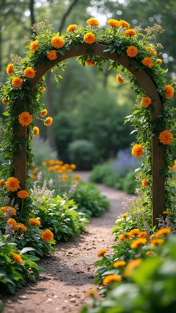 Fence-Line Trellis + Flowers (vertical interest, small footprint)
