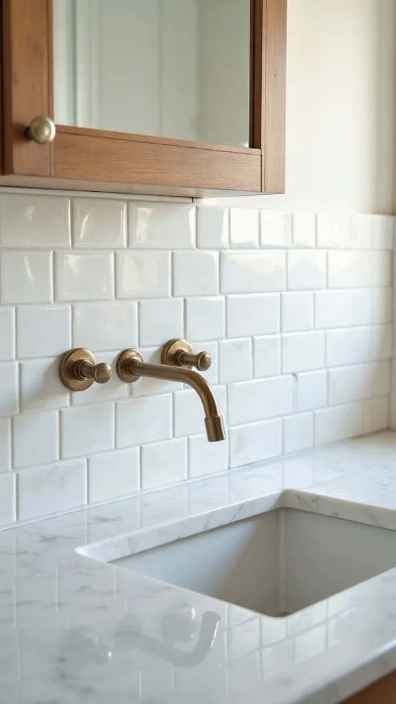 Acrylic sheet over an ugly backsplash: the “don’t touch the tile” hack