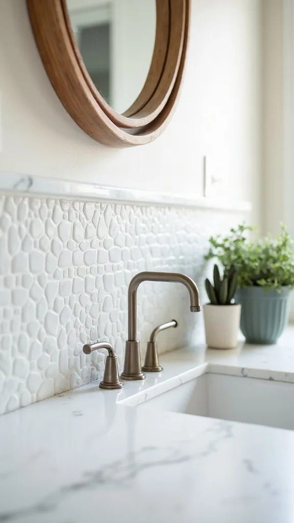 Use a single row of real tile as an accent band (and keep the rest DIY)