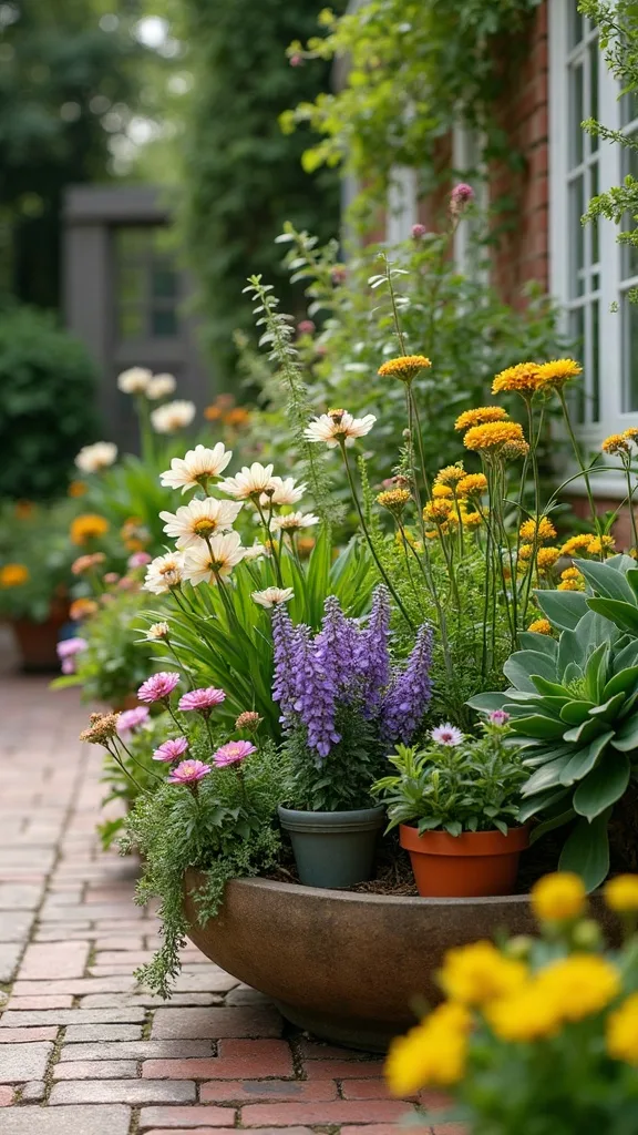 Upcycled Container Cluster Layout (patio-to-garden flexibility)